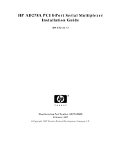 HP AD278A Installation Manual