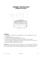 Homedepot D-FT914PST Assembly Instructions