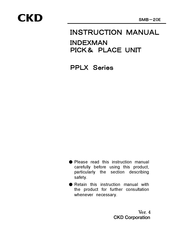 CKD INDEXMAN PPLX050 B Series Instruction Manual
