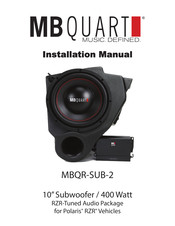 MB QUART MBQR-SUB-2 Installation Manual