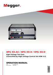Megger HPG H Series Operation Manual