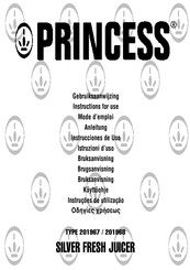 Princess 201968 Instructions For Use Manual