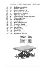 Simon, Evers & Co G 287526 Operating Manual