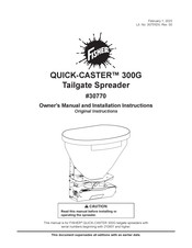 Fisher QUICK-CASTER 300G Owner's Manual And Installation Instructions