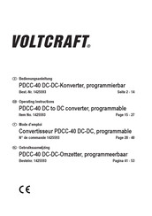 VOLTCRAFT PDCC-40 Operating Instructions Manual