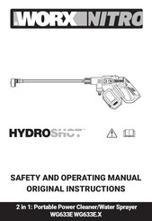 Worx nitro HYDROSHOT WG633E Manuals ManualsLib