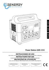 GENERGY GZE-1210 Instructions For Use Manual