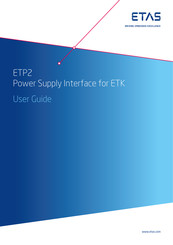 ETAS ETP2 User Manual