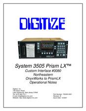 DIGITIZE System 3505 Prism LX Manual