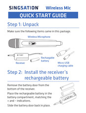 Singsation MIC200 Quick Start Manual