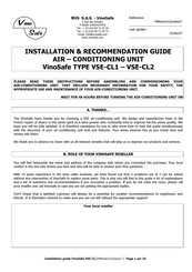Vino Safe VSE-CL2 Installation & Recommendation Manual