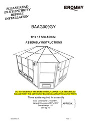 Erommy BAAG009GY Assembly Instructions Manual