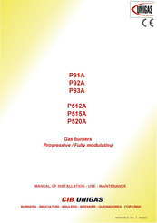 Unigas P91A Manual Of Installation - Use - Maintenance