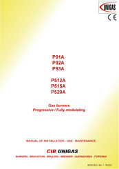 Unigas P520A Manual Of Installation - Use - Maintenance
