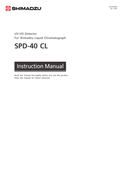 Shimadzu SPD-40 CL Instruction Manual