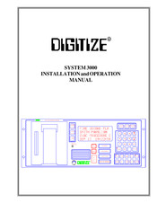 DIGITIZE System 3000 Installation And Operation Manual