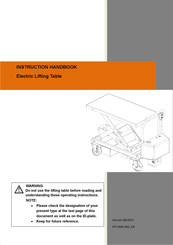 Noblelift ETF-30 Instruction Handbook Manual