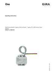 Gira One 5062 00 Operating Instructions Manual