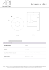 Abi Interiors ELYSIAN Installation Manual