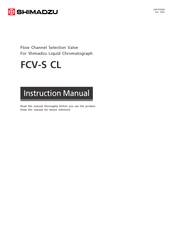 Shimadzu FCV-S CL Instruction Manual