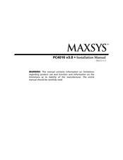 Maxsys PC4010 Installation Manual