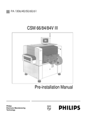Philips CSM 84V III Preinstallation Manual