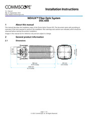 Commscope NOVUX DSC 650 Installation Instructions Manual