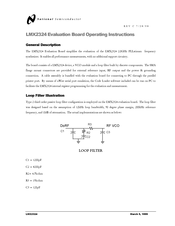 National Semiconductor LMX2324 Operating Instructions Manual