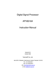 TechnoAP APV8016A Instruction Manual