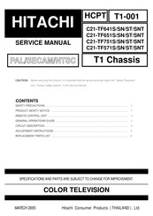 Hitachi C21-TF651SNT Service Manual