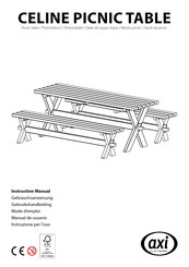 Pragma AXI CELINE PICNIC TABLE Instruction Manual