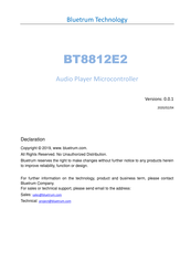 Bluetrum Technology BT8812E2 Manual