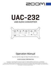 Zoom UAC-232 Operation Manual
