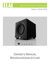 ELAC VARPO Reference Series Owner's Manual