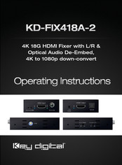 Key Digital KD-FIX418A-2 Operating Instructions Manual