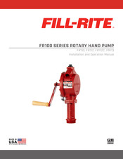 FILL-RITE FR113 Installation And Operation Manual