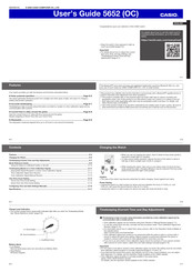 Casio 5652 User Manual