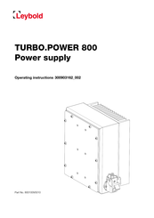 LEYBOLD TURBO.POWER 800 Operating Instructions Manual