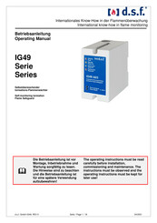 d.s.f. IG49 A03 Operating Manual