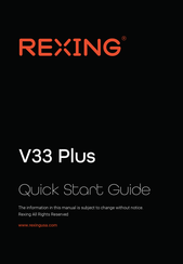 Rexing V33 Plus Quick Start Manual
