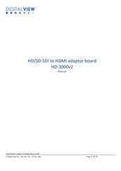 Digital View HD-3000v2 Manual