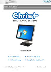 Christ touch-it xelo Operating Instructions Manual