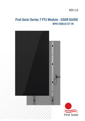 First Solar 7 FT1 Series User Manual