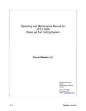 Paprima JET-X 2000 Operating And Maintenance Manual