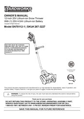 Yardworks SN70112-1 Owner's Manual