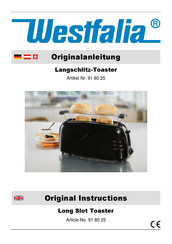 Westfalia 91 80 25 Original Instructions Manual