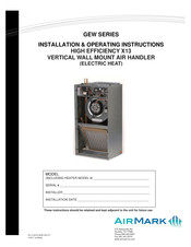 Airmark GEW Series Installation & Operating Instructions Manual