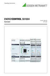 Gossen MetraWatt ENERGYCONTROL SU1604 Operating Instructions Manual