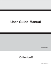 Criterion CFRR310WD Series User Manual