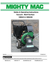 MACKISSIC MIGHTY MAG VMS25E Safety & Operating Instructions Manual